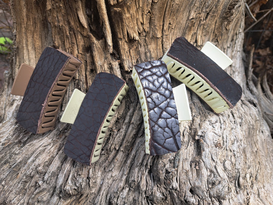 Bison Leather Claw Clips